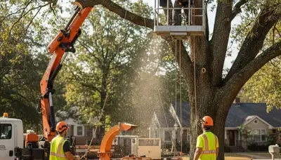 Fort Lauderdale emergency tree service crew removing a fallen tree after storm damage