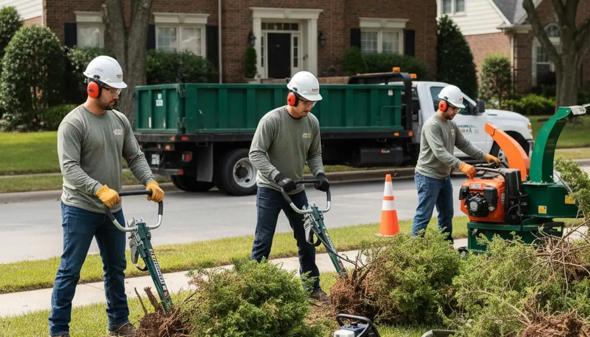 Fort Lauderdale shrub removal crew clearing overgrown yard safely and efficiently