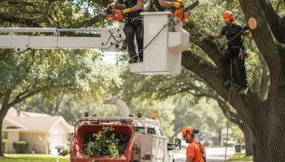 Fort Lauderdale, FL arborists pruning a tree to improve health and landscape safety
