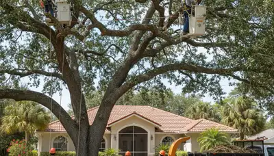 Tree service team in Fort Lauderdale, FL providing safe tree removal and trimming for local properties