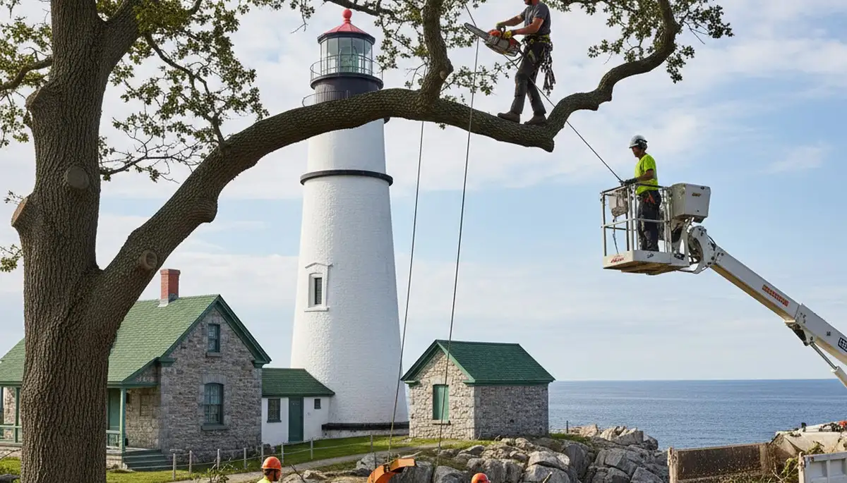 Tree service crew in Fort Lauderdale, FL performing professional tree removal and trimming